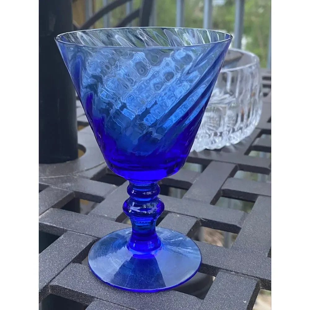 Set of 3 VTG Libbey Cobalt Blue‎ 